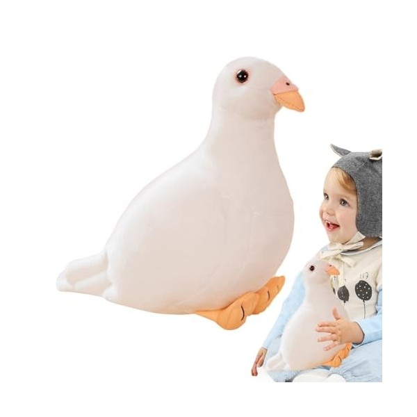 Animal en peluche de pigeon | Jouet en peluche réaliste de pigeon de roche,Jouet doiseau doux et mignon de 7 pouces, jouet d