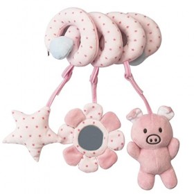 Teksome Ensemble de jouets en peluche en spirale | Activités à suspendre pour poussette, siège de voiture, jouet mobile pour 