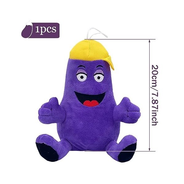 ZGCXRTO Aubergine Jouets en Peluche, Aubergine Peluche, Jouets en Peluche Aubergine, pour Mignonnes en Peluche Douce Doudou P