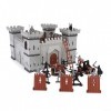 DAZZLEEX Modèle de château 3D, château médiéval, Jeu de Chevaliers, Soldats dinfanterie, Accessoire de Jeu, Jouet