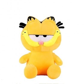 LAARNT 23cm Jaune Cartoon Chat Jouet en Peluche, Doux Anime De Dessin Animé Chat Laid Animal Poupée Assise Oreiller CâLin Cad