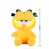 LAARNT 23cm Jaune Cartoon Chat Jouet en Peluche, Doux Anime De Dessin Animé Chat Laid Animal Poupée Assise Oreiller CâLin Cad