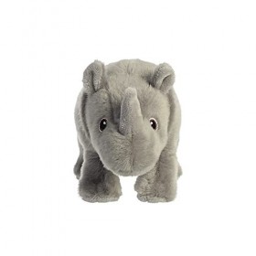 Aurora, 35023, Eco Nation Rhinocéros, 24cm, Peluche éco-Responsable, Gris