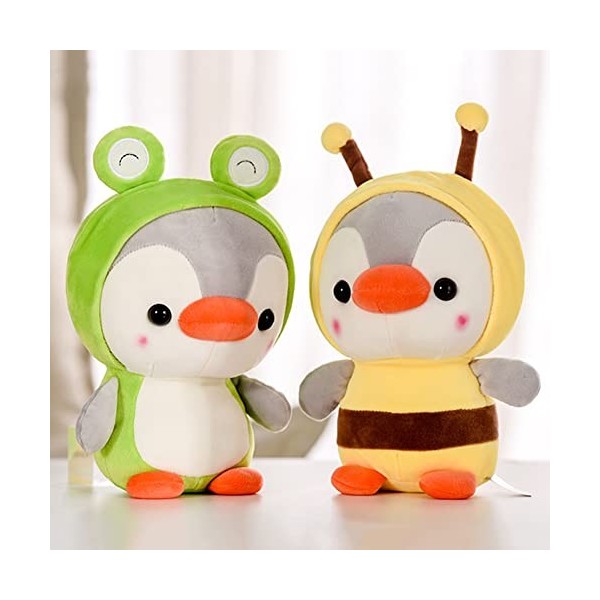 BYNYXI Peluche Pingouin, 25cm Kawaii Pingouin Poupée Dinosaure Pingouin en Peluche Oreiller Animal De Bande Dessinée Animal e