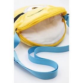 Joy Toy- Minions Lot de 2 Sacs Ronds en Peluche avec Motif brodé-Diamètre : 18 cm, 20539, Multicolore