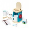 Melissa & Doug Service à café en bois, Ensemble de jouets, Jouets en bois, Jeu de rôles, Jeux dimitation, Cafetière en bois 