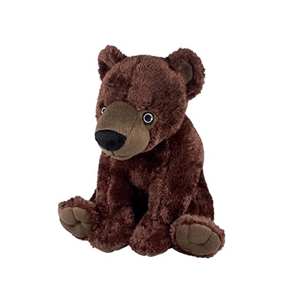 Deluxebase EcoBuddiez - Ours Brun de Peluche Petit Format Douce fabriquée à partir de Bouteilles en Plastique recyclées. Cade