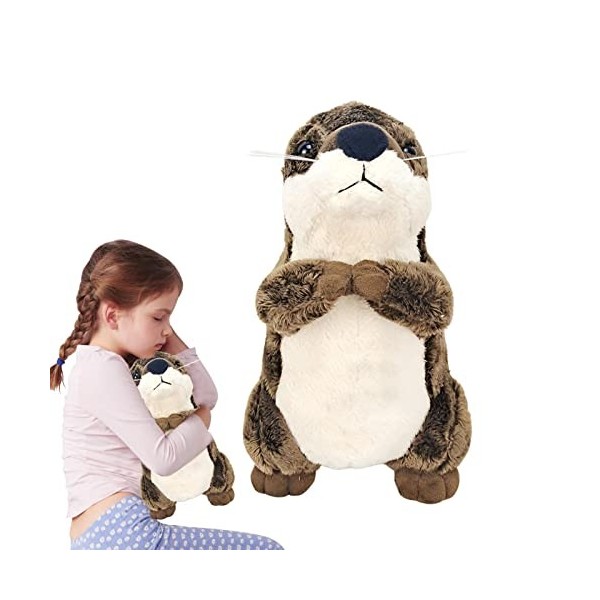 Fulenyi Peluche loutres de mer, Loutres Animaux Peluches,20cm 7.87inch Réaliste Brown Otters Peluche Soft Animal -