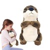 Fulenyi Peluche loutres de mer, Loutres Animaux Peluches,20cm 7.87inch Réaliste Brown Otters Peluche Soft Animal -