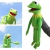 Akls Marionnette en peluche en forme de grenouille pour bébé, jouet en peluche sésame Kermit la grenouille en peluche, marion