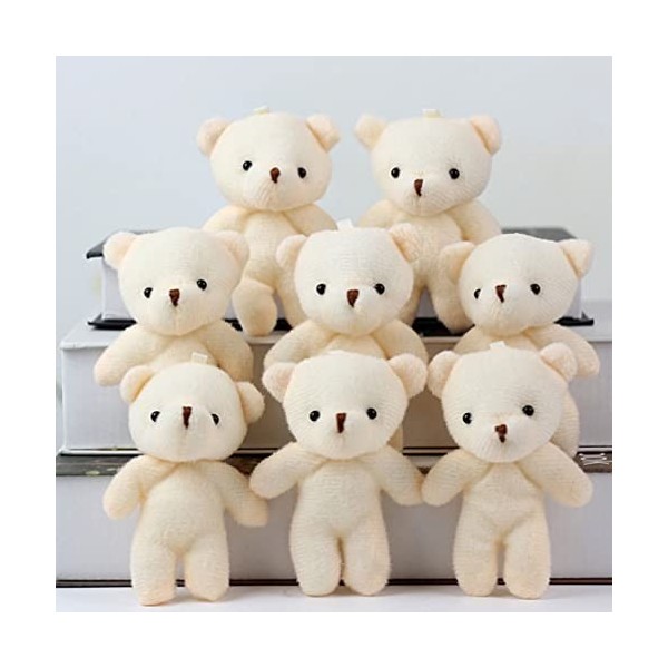 SAFIGLE Mini Oursons pour Baby Shower 12 Pièces Mini Ours en Peluche Mini Ours Commun Petits Ours en Peluche Jouets pour Bric