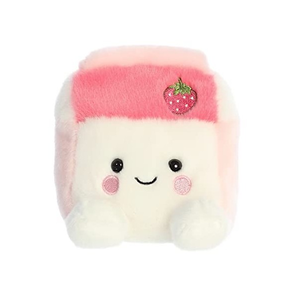 Aurora® Adorable animal en peluche Palm Pals™ Fresa Strawberry Milk™ - Amusement de poche - Jeu en déplacement - Rose 12,7 cm