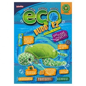 EcoBuddiez - Tortue deau de Deluxebase. Petite Peluche Douce de 20cm Faite de Bouteilles en Plastique Recyclées. Cadeau Cali