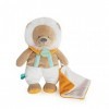 Baby Nat - Peluche Lion Maxou avec Doudou Mouchoir - Idée Cadeau de Naissance Bébé Fille et Garçon - Peluche Doudou Beige - 