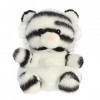Aurora® Adorable animal en peluche Palm Pals™ Kira White Tiger™ - Amusement de poche - Jeu en déplacement - Blanc 12,7 cm