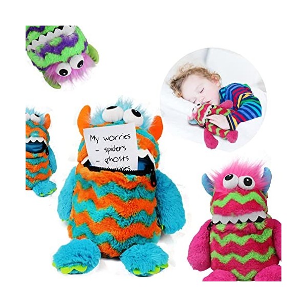 PMS Rose Monster Peluche Recommandé par Enfant Psychologues Write Down Your Worries