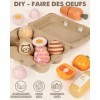 Jouets en Bois Fruits et Légumes à Découper, Enfant Dinette Nourriture Accessoire Ustensile, Jeux de Cuisine Enfants Plus de 