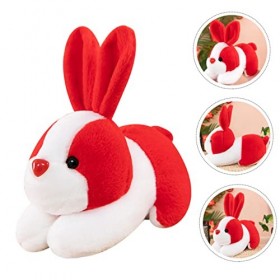 TOYANDONA Année du Lapin Poupée Animaux en Peluche De Pâques Jouet De Mascotte De Lapin Lapin De Pâques Panier Lapin en Peluc