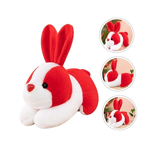 TOYANDONA Année du Lapin Poupée Animaux en Peluche De Pâques Jouet De Mascotte De Lapin Lapin De Pâques Panier Lapin en Peluc