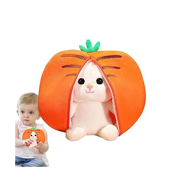 Poupée en peluche lapin | Carotte Tournesol Toast Bunny Design Peluche en peluche | Jouet en peluche doux portable en peluche