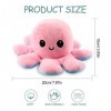 Poulpe Peluche , Peluche Humeur Reversible Mignons, Poupée danimaux en Peluche de Poulpe Doux, Jouets Créatifs pour Enfants 