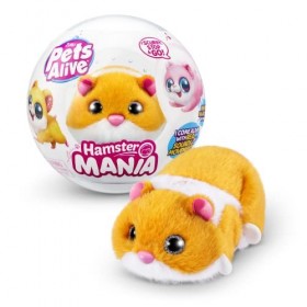 Pets Alive Hamster Mania by ZURU, Purple Hamster, Pet Nurture, Peluche, Real Alive, 20+ Sons interactifs, Animal électronique