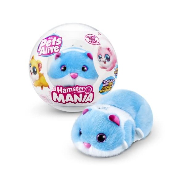 Pets Alive Hamster Mania by ZURU, Purple Hamster, Pet Nurture, Peluche, Real Alive, 20+ Sons interactifs, Animal électronique