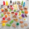 KidKraft 65 Pièces Ensemble de Jouets de Cuisine, Accessoire pour Dinette, Fruits légumes factices, Accessoires en Plastique 