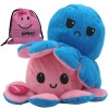 KPRICE® Pieuvre Peluche Réversible 20cm - Poulpe Peluche Mignonne - Octopus Poulpy Emotion - Bi Color - Poulpie Poulpi - Doud