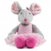 Schaffer 5650 Souris de Ballet en Peluche Taille XS 16 cm Gris/Rose