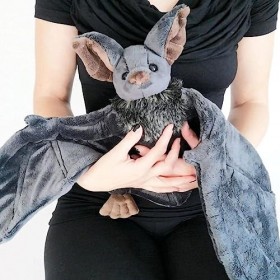 Elinrat Peluche Chauve Souris | Chauve-Souris dhalloween en Peluche | Gothique Oreiller en Peluche Animal Doux | Animal en P