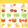 70 Pièces Ensembles Accessoires de Cuisine Jouet pour Enfants, Coupe Fruits et Légumes Jouet, Aliments Jouets en Plastique po