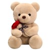 Ours en Peluche avec Rose, Ours en Peluche en Peluche, Ours en Peluche en Peluche - Ours en Peluche en Peluche - Cadeau en Pe