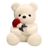 Ours en Peluche avec Rose, Ours en Peluche en Peluche, Ours en Peluche en Peluche - Ours en Peluche en Peluche - Cadeau en Pe