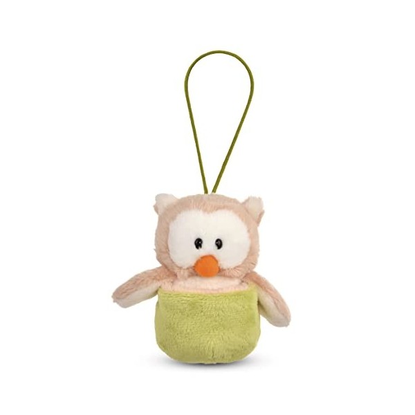NICI réversible Hibou Oscar dans Le nid 12&nbsp;cm Rose avec Boucle Douce, Mignonne Peluche à câliner, pour Jouer, pour Enfants et