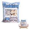 AIYING Oreiller en Peluche Kawaii, Coussin en Peluche Mignon pour collation Mignon avec 8 Chat Amovibles, Jouet en Peluche po