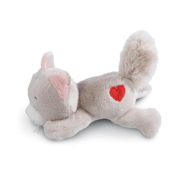 NICI- MagNICI Chat Love 12 cm Gris-Peluche Durable avec Aimant-Animal magnétique pour réfrigérateur, Tableau Noir, élément mé