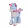 Doudou Malin Nicotoy Peluche Licorne ailée Bleu 20 cm