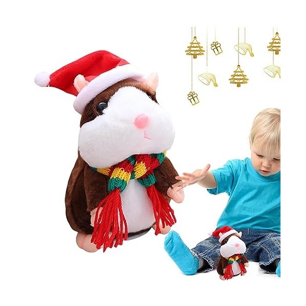 TESAY Jouet en Peluche Hamster Parlant, Jouet Parlant interactif en Peluche en Forme danimal, Jouets interactifs Amusants po