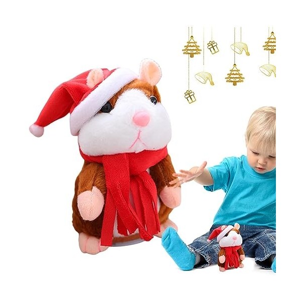 TESAY Jouet en Peluche Hamster Parlant, Jouet Parlant interactif en Peluche en Forme danimal, Jouets interactifs Amusants po