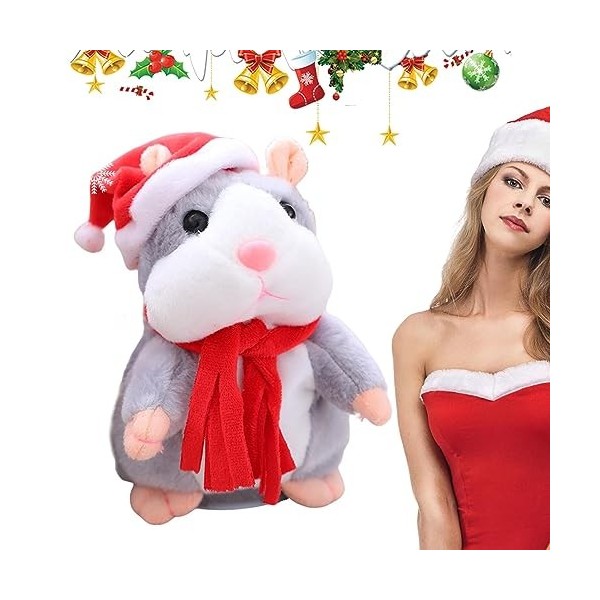 Ibuloule Hamster Parlant | Jouet Parlant interactif en Peluche en Forme danimal - Jouets interactifs Amusants pour, Cadeau d