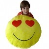 Enorme géant Massive Grand Emoticon Coussin Smile Kiss Anger lol 50cm Yeux de coeur 