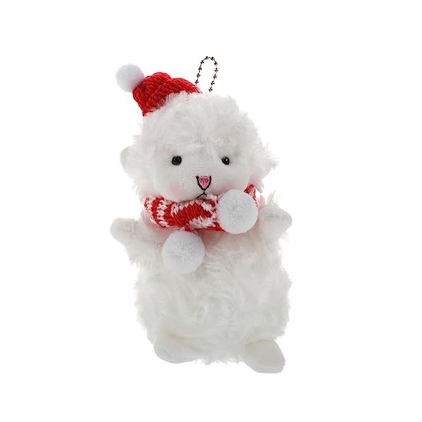 Totority 1Pc Mobile Téléphone Cas Accessoires Agneau Décoration Peluche Mouton Porte-Clés Noël Goodie Sac Décor De Noël Décor