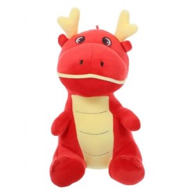 Lambo Poupée Dragon du Nouvel an Chinois | Poupée Dragon Chinois en Peluche Courte 2024,Peluches atmosphériques de l’année Ch