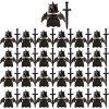 LoKauf Lot de 75 casques, gilet de chevalier et armes personnalisées pour mini figurines SWAT Team Police compatible avec Leg