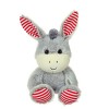 GIPSY Toys - Peluche Les Marinières 15 cm âne Gris Rayures Rouges - Peluche pour Enfant - - Gris, Rayures rouges071599