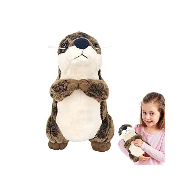 manchas Peluches loutres Mignonnes - Peluches loutres de mer en Peluche - 20cm 7.87inch Réaliste Brown Otters Peluche Soft An