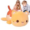 TROONZ Animaux en Peluche Chat, Animal en Peluche Chaton Dessin animé Doux 15,75 Pouces, Poupée en Peluche décorative à Colle