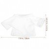 VILLCASE T-Shirt De Base Blanc 2 Pièces Chemises Dours T-Shirt Classique en Peluche Vêtements Dours en Peluche Vêtements De P