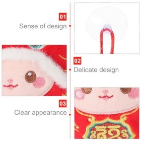 PRETYZOOM 2024 Dragon Mascotte en Peluche Pendentifs Chinois Nouvel an Dragon en Peluche Mascotte Dragon Poupée Zodiaque Drag